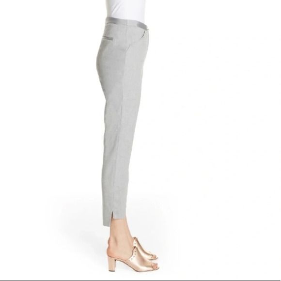 COPY - Ted Baker Title Daizit Skinny Crop Step Hem Pants, Grey, US Size 10 - Picture 3 of 13
